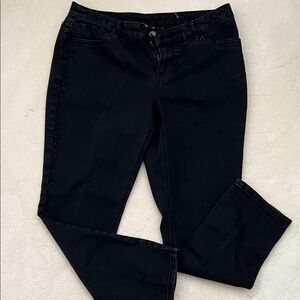 Christopher & Banks Black Jeans with Side sequins